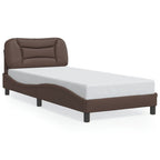 Bettgestell mit LED ohne Matratze "Hvar" Braun 90x200 cm