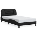 Bettgestell mit LED ohne Matratze "Hvar" Schwarz 100x200 cm