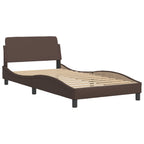 Bettgestell mit LED ohne Matratze "Hvar" Braun 100x200 cm