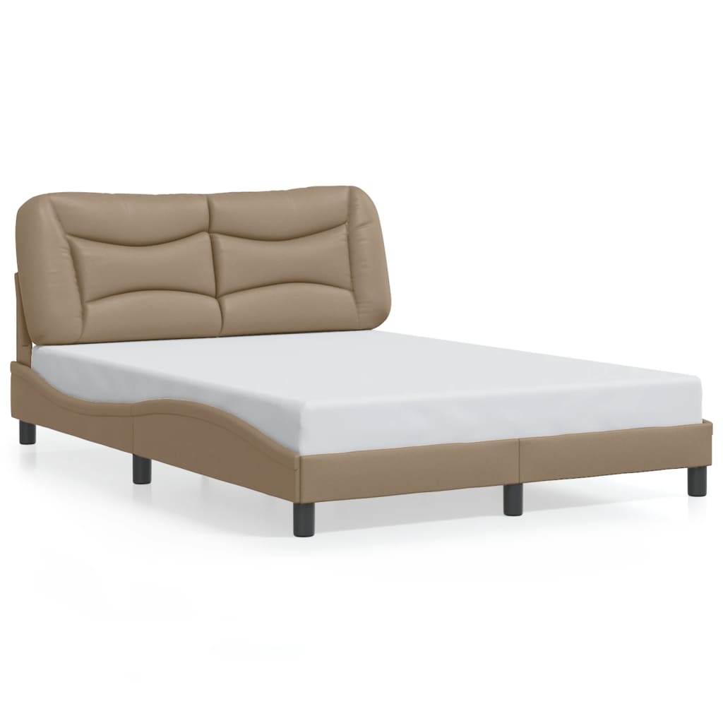 Bettgestell mit LED ohne Matratze "Hvar" Cappuccino-Braun 120x200 cm