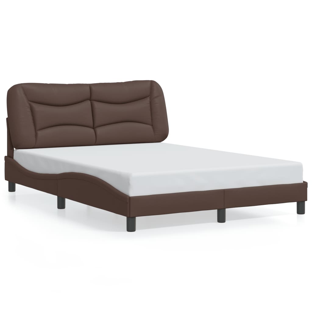 Bettgestell mit LED ohne Matratze "Hvar" Braun 140x190 cm