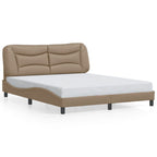 Bettgestell mit LED ohne Matratze "Hvar" Cappuccino-Braun 160x200 cm