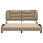 Bettgestell mit LED ohne Matratze "Hvar" Cappuccino-Braun 160x200 cm