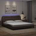 Bettgestell mit LED ohne Matratze "Hvar" Braun 180x200 cm