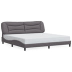 Bettgestell mit LED ohne Matratze "Hvar" Grau 200x200 cm
