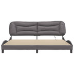 Bettgestell mit LED ohne Matratze "Hvar" Grau 200x200 cm