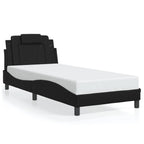 Bettgestell "Viana" mit LED ohne Matratze Schwarz 80x200 cm