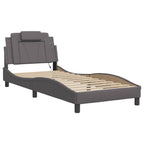 Bettgestell "Viana" mit LED ohne Matratze Grau 80x200 cm