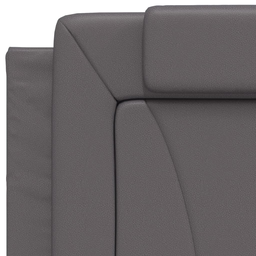 Bettgestell "Viana" mit LED ohne Matratze Grau 80x200 cm