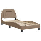 Bettgestell "Viana" mit LED ohne Matratze Cappuccino-Braun 80x200 cm