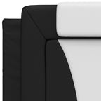 Bettgestell "Viana" mit LED ohne Matratze Schwarz und Weiß 80x200 cm