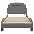 Bettgestell "Viana" mit LED ohne Matratze Grau 90x190 cm