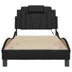Bettgestell "Viana" mit LED ohne Matratze Schwarz 90x200 cm