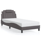 Bettgestell "Viana" mit LED ohne Matratze Grau 90x200 cm