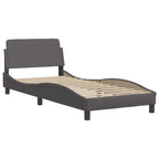 Bettgestell "Viana" mit LED ohne Matratze Grau 90x200 cm