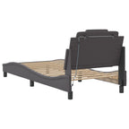 Bettgestell "Viana" mit LED ohne Matratze Grau 90x200 cm