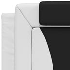 Bettgestell "Viana" mit LED ohne Matratze Weiß und Schwarz 90x200 cm