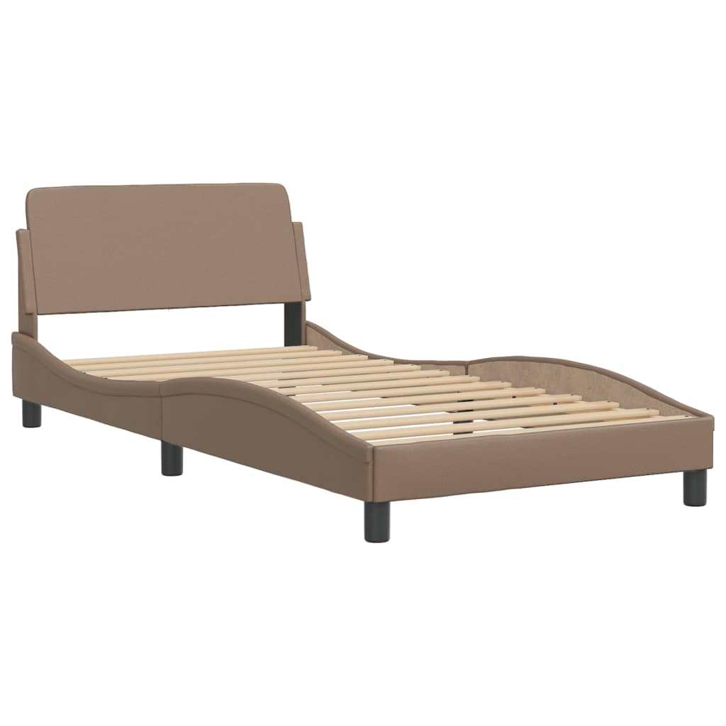 Bettgestell "Viana" mit LED ohne Matratze Cappuccino-Braun 100x200 cm