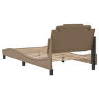 Bettgestell "Viana" mit LED ohne Matratze Cappuccino-Braun 100x200 cm