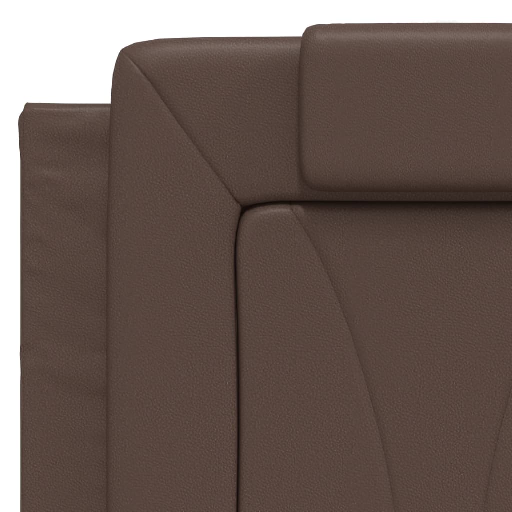 Bettgestell "Viana" mit LED ohne Matratze Braun 120x200 cm