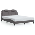 Bettgestell "Viana" mit LED ohne Matratze Grau 120x200 cm