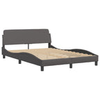 Bettgestell "Viana" mit LED ohne Matratze Grau 120x200 cm