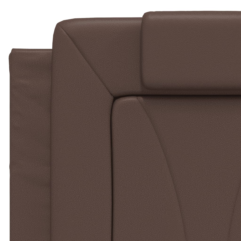 Bettgestell "Viana" mit LED ohne Matratze Braun 140x190 cm