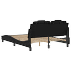 Bettgestell "Viana" mit LED ohne Matratze Schwarz 140x200 cm