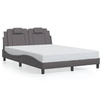 Bettgestell "Viana" mit LED ohne Matratze Grau 140x200 cm