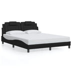 Bettgestell "Viana" mit LED ohne Matratze Schwarz 160x200 cm