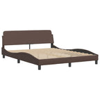 Bettgestell "Viana" mit LED ohne Matratze Braun 160x200 cm