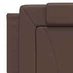 Bettgestell "Viana" mit LED ohne Matratze Braun 160x200 cm