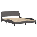 Bettgestell "Viana" mit LED ohne Matratze Grau 160x200 cm