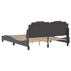 Bettgestell "Viana" mit LED ohne Matratze Grau 160x200 cm