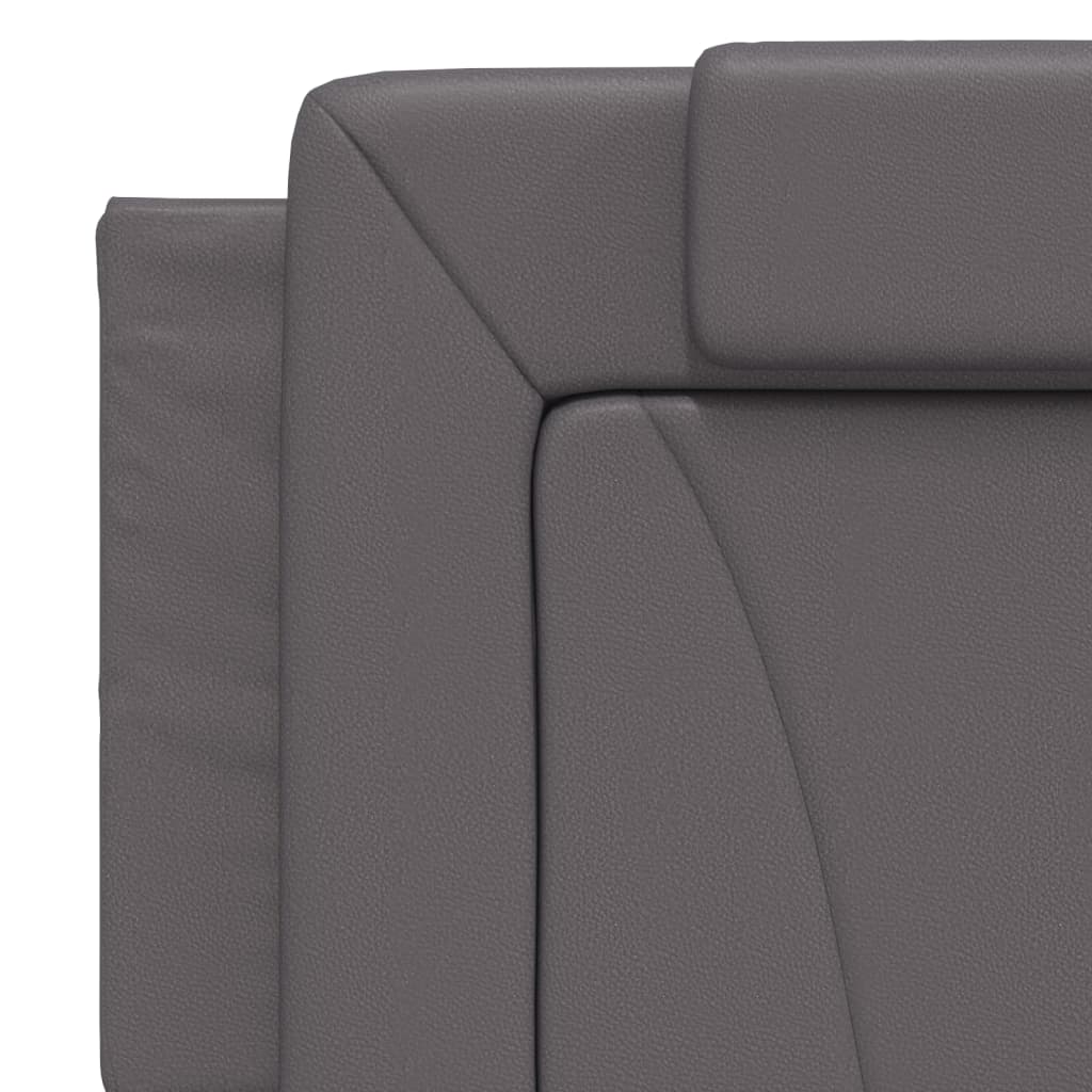 Bettgestell "Viana" mit LED ohne Matratze Grau 160x200 cm