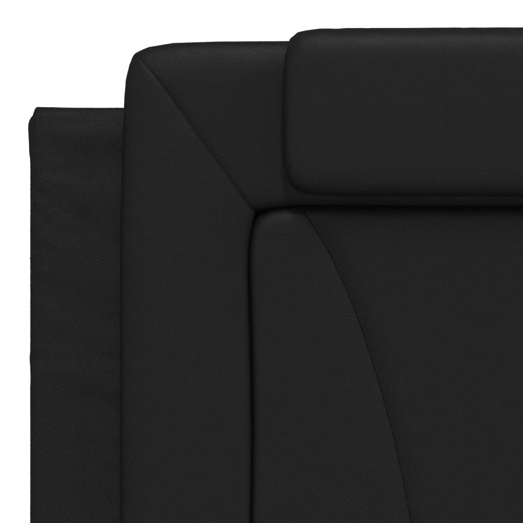 Bettgestell "Viana" mit LED ohne Matratze Schwarz 180x200 cm