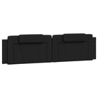 Bettgestell "Viana" mit LED ohne Matratze Schwarz 200x200 cm