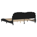 Bettgestell "Viana" mit LED ohne Matratze Schwarz 200x200 cm
