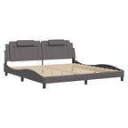Bettgestell "Viana" mit LED ohne Matratze Grau 200x200 cm