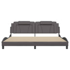 Bettgestell "Viana" mit LED ohne Matratze Grau 200x200 cm