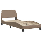Bettgestell mit LED ohne Matratze "Zadar" Cappuccino-Braun 80x200 cm