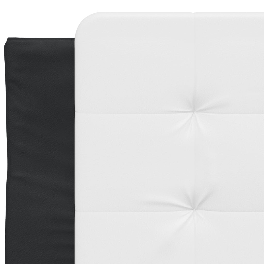 Bettgestell mit LED ohne Matratze "Zadar" Schwarz und Weiß 90x190 cm