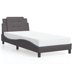 Bettgestell mit LED ohne Matratze "Zadar" Grau 90x200 cm