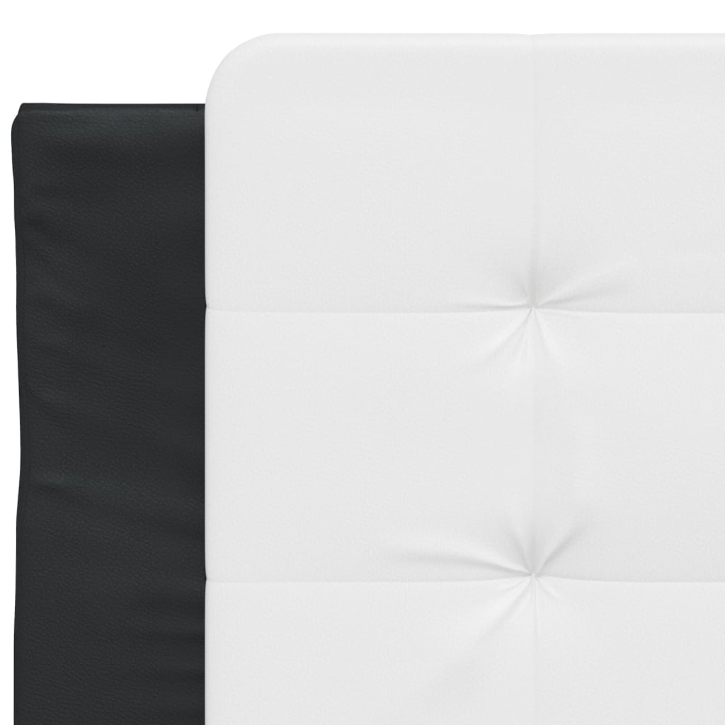 Bettgestell mit LED ohne Matratze "Zadar" Schwarz und Weiß 90x200 cm