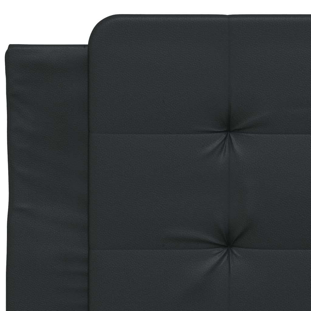 Bettgestell mit LED ohne Matratze "Zadar" Schwarz 100x200 cm