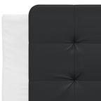 Bettgestell mit LED ohne Matratze "Zadar" Weiß und Schwarz 100x200 cm