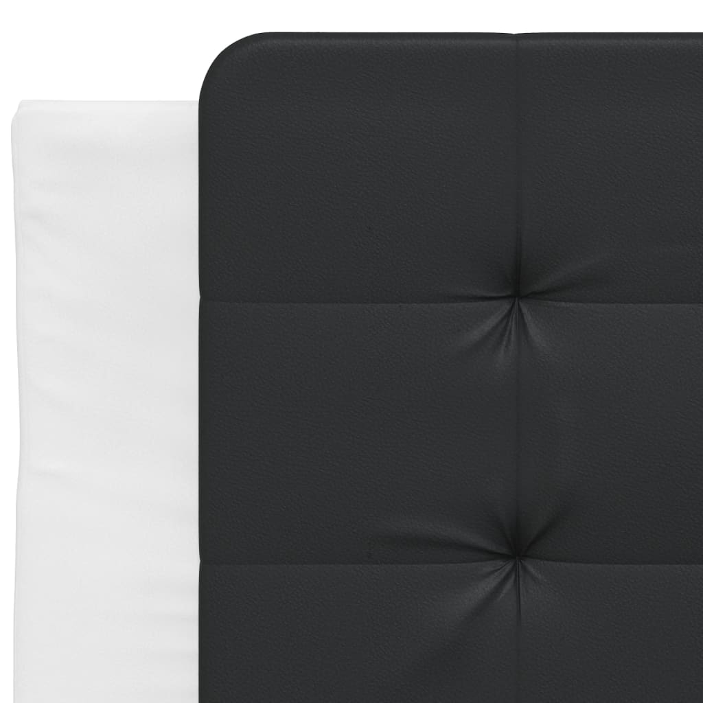 Bettgestell mit LED ohne Matratze "Zadar" Weiß und Schwarz 100x200 cm