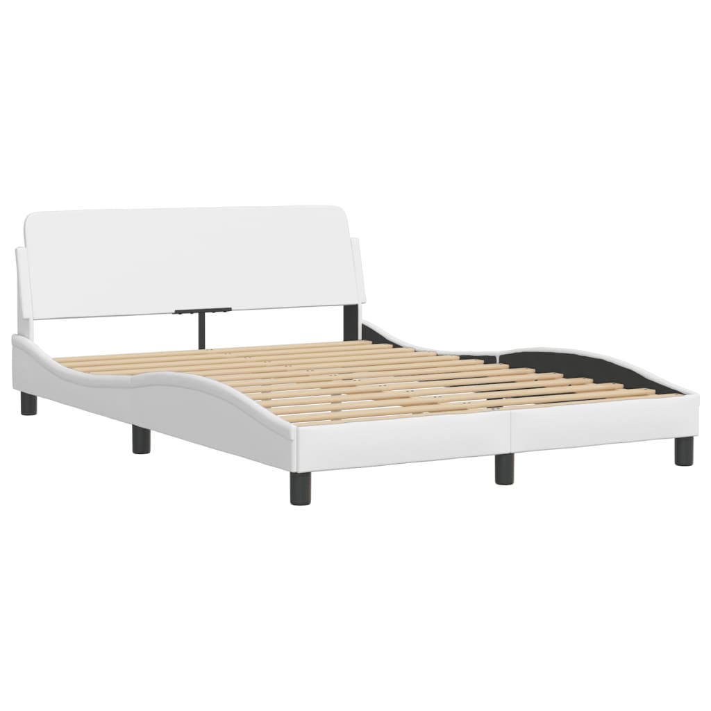Bettgestell mit LED ohne Matratze "Zadar" Weiß 120x200 cm