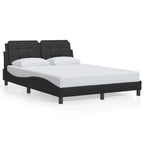 Bettgestell mit LED ohne Matratze "Zadar" Schwarz 140x190 cm