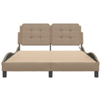 Bettgestell mit LED ohne Matratze "Zadar" Cappuccino-Braun 140x190 cm